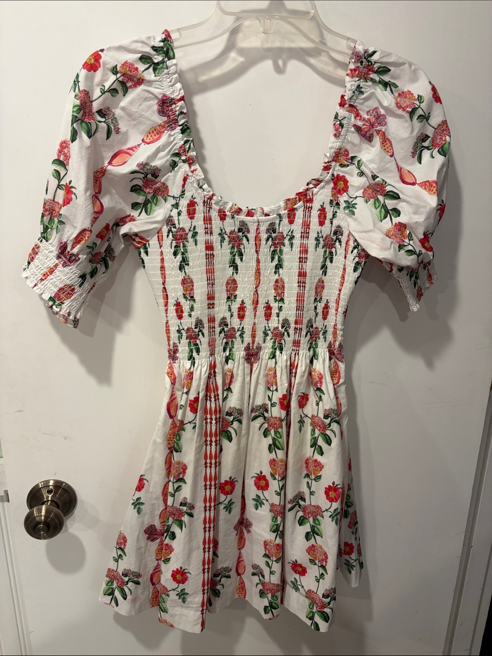 Hill House The White Floral Smocked Babydoll Dress - Picture 2 of 6